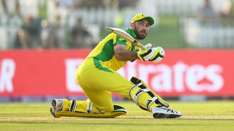 Glenn Maxwell goes down, and goes reverse