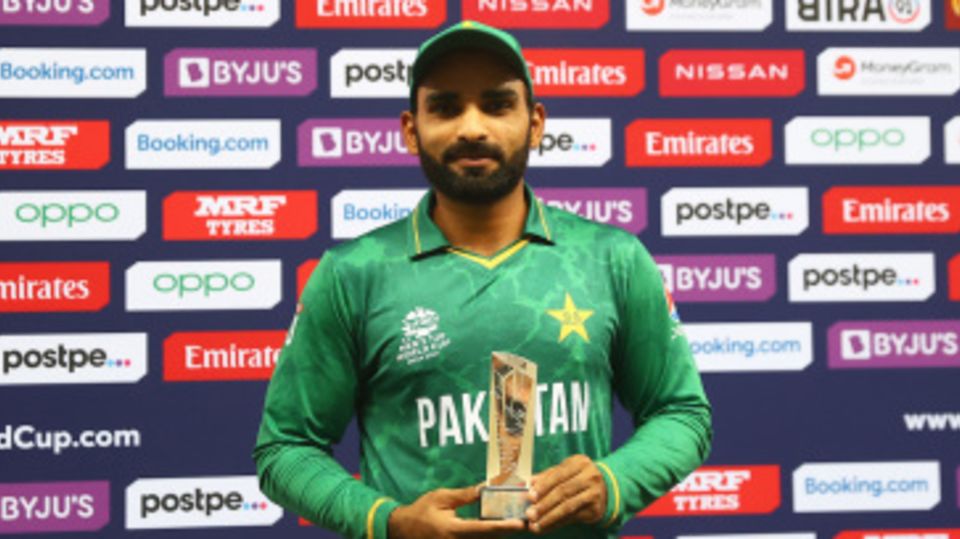 Asif Ali batted just seven balls, but it was enough to win him the match award