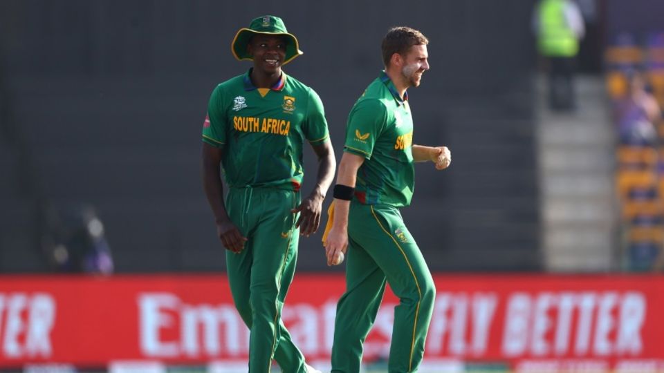 Kagiso Rabada and Anrich Nortje picked up three wickets each