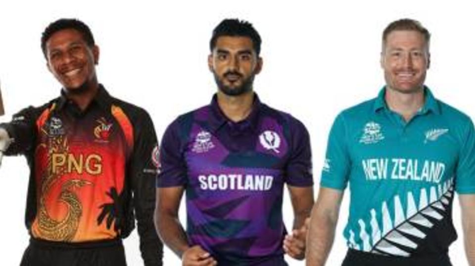 The kits for Papua New Guinea, Scotland and New Zealand