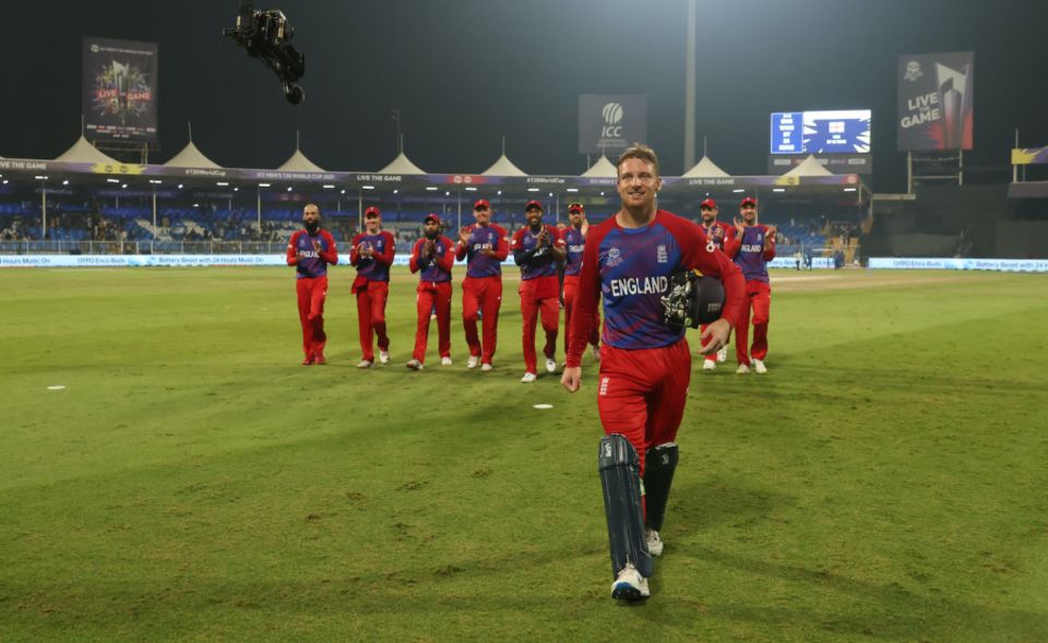 Jos Buttler scored over 60% of England's total during his World Cup century against Sri Lanka
