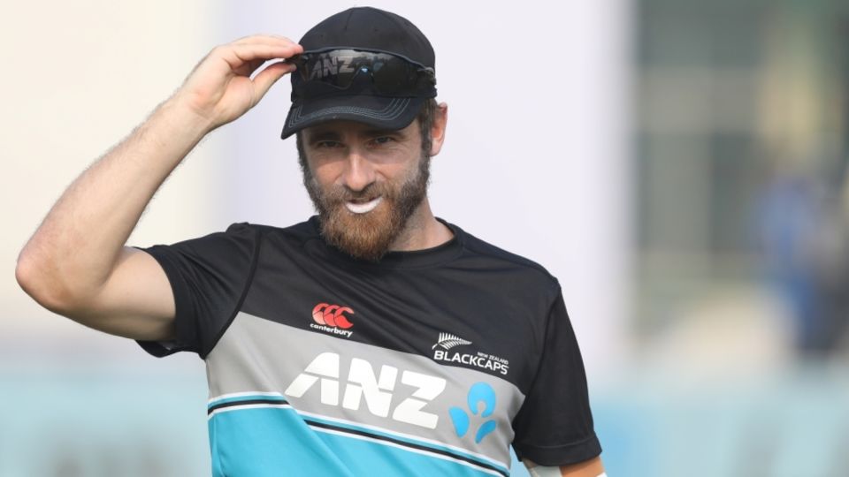 Kane Williamson's knee is still in a brace as he undergoes rehab after a surgery