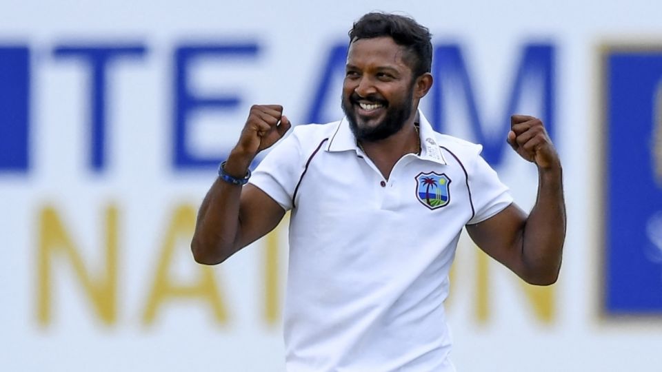 Veerasammy Permaul picked up his first five-for in Tests