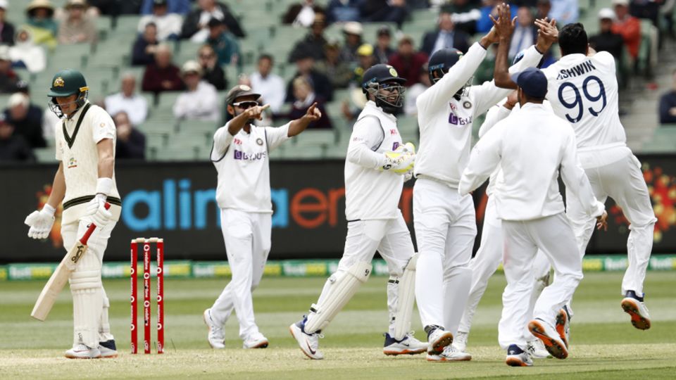 R Ashwin has Marnus Labuschagne caught during the 2020-21 series