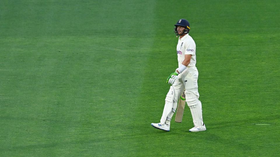 Jos Buttler trudges off after his dismissal