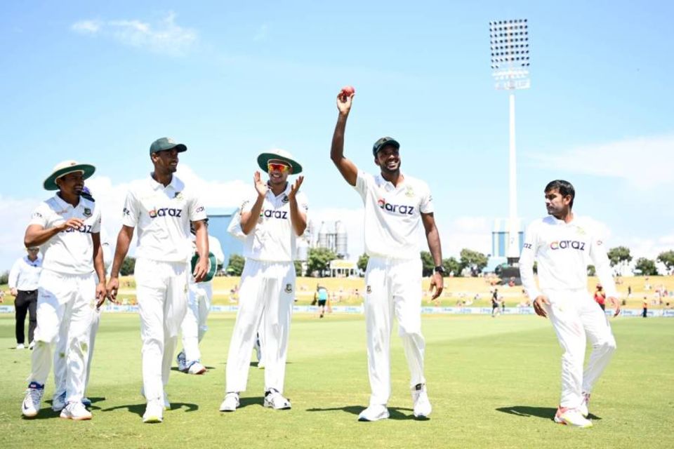 Miracle man: Ebadot Hossain's six-for brought his average down from 81.54 to 56.55 in the space of one Test