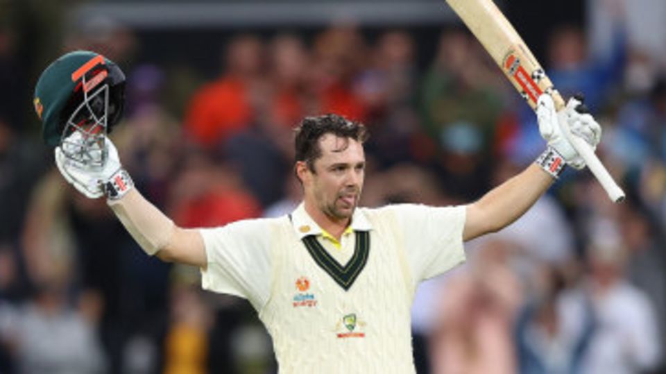 Travis Head brought up his second century of the series
