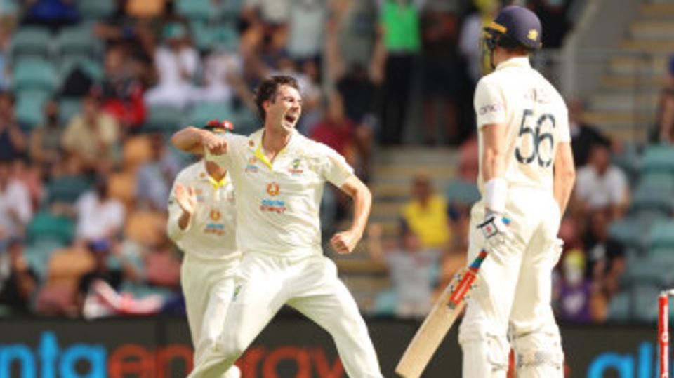 Pat Cummins was pumped after removing Zak Crawley