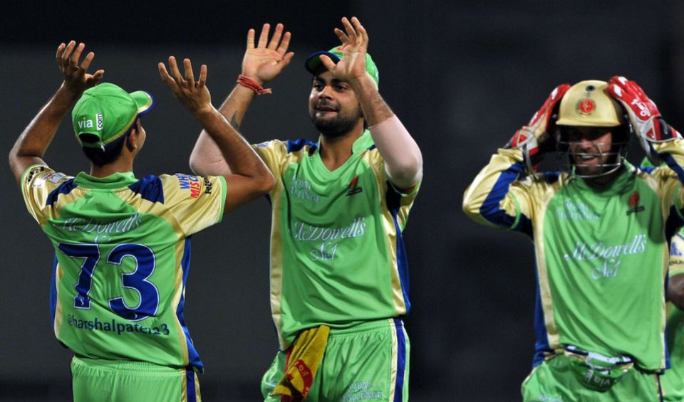 With AB de Villiers and Virat Kohli in 2012, his first season for RCB. "The one important lesson I took from them was, up or down, you stay neutral. Try and be the person you are, don't look to prove anything to anyone, put the team first"