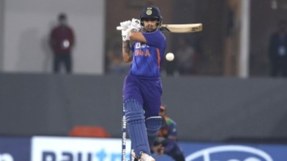Ishan Kishan smacks one down the ground