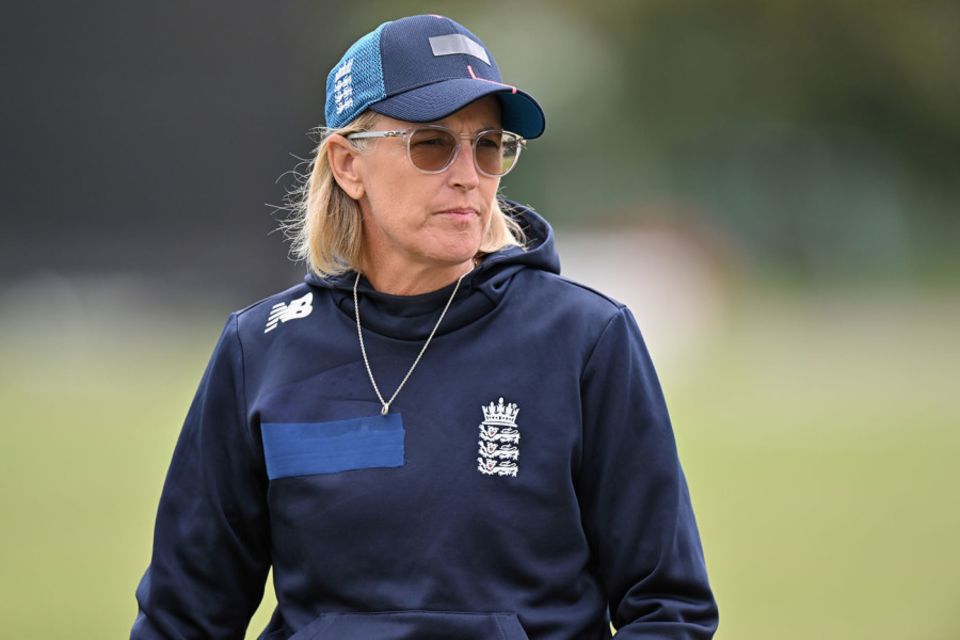 Lisa Keightley looks on during England's final warm-up match