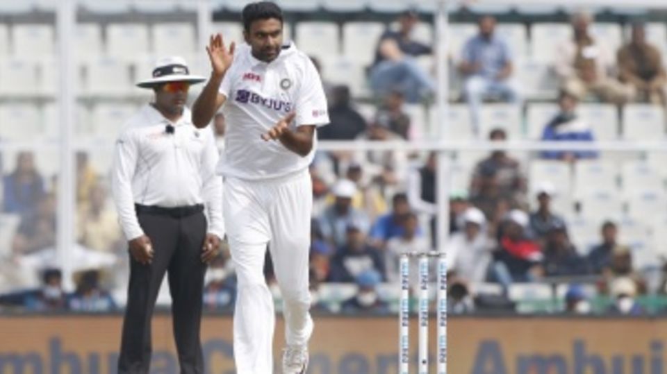 Ravichandran Ashwin celebrates the fall of Lahiru Thirimanne