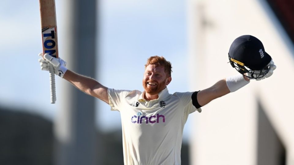Jonny Bairstow celebrates his gutsy Test century