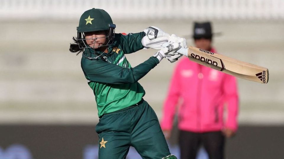 Omaima Sohail hit her third ODI half-century