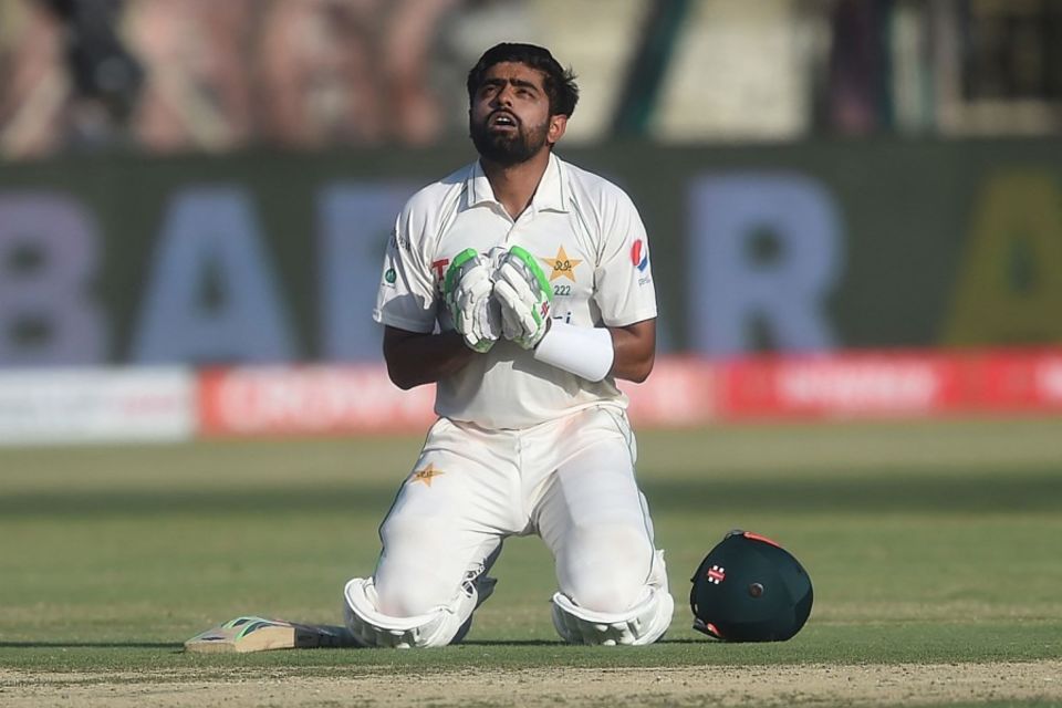 Babar Azam scored his first Test century in two years