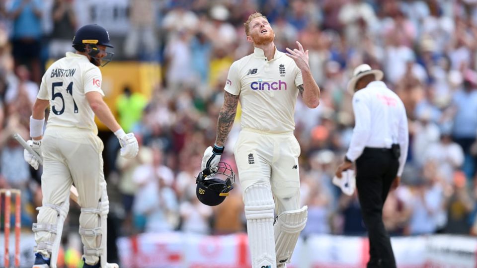 Ben Stokes was emotional on reaching 100