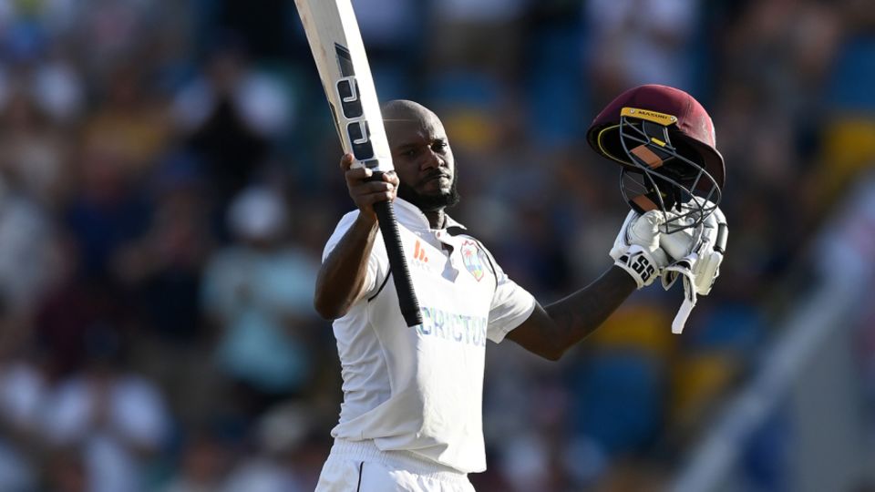 Jermaine Blackwood made his third Test century