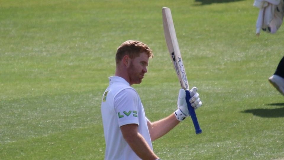 Compton celebrates his debut hundred at Chelmsford