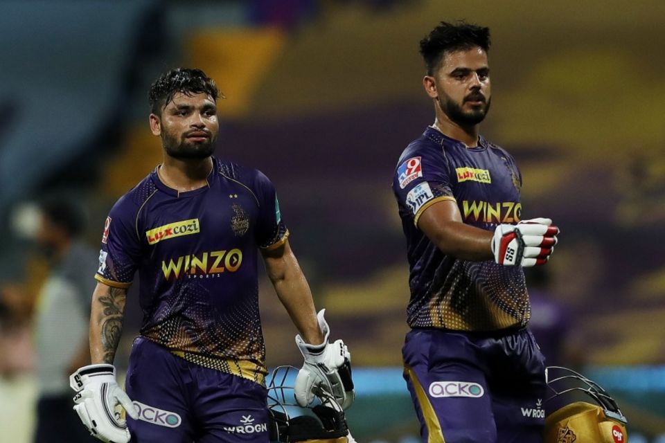 Nitish Rana and Rinku Singh added an unbroken 66 for the fourth wicket
