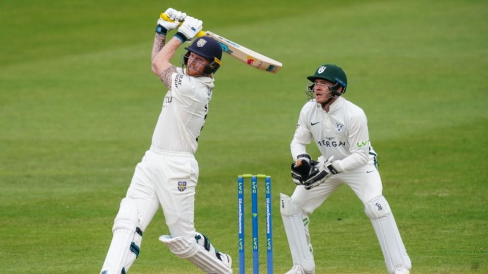 Ben Stokes smashed five sixes in an over en route to a comeback century for Durham