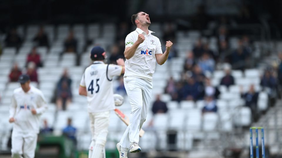 Jordan Thompson roars in celebration