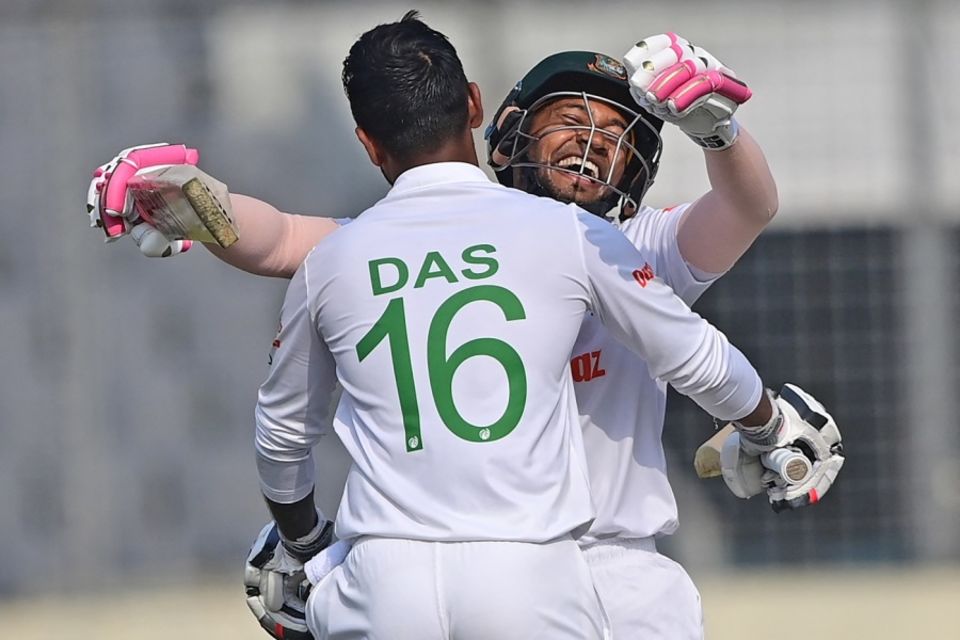 Mushfiqur Rahim and Litton Das contributed 316 runs or 86.5% of Bangladesh's first-innings score of 365 against Sri Lanka in 2022