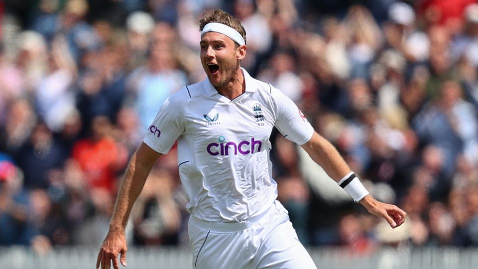 Stuart Broad took two wickets in three balls
