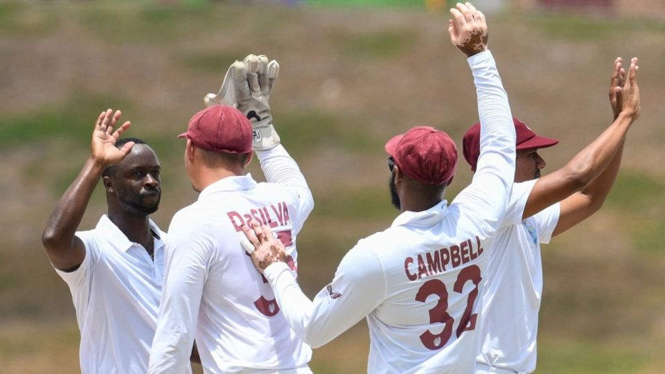 Kemar Roach's seven wickets in Antigua helped West Indies to a comfortable win