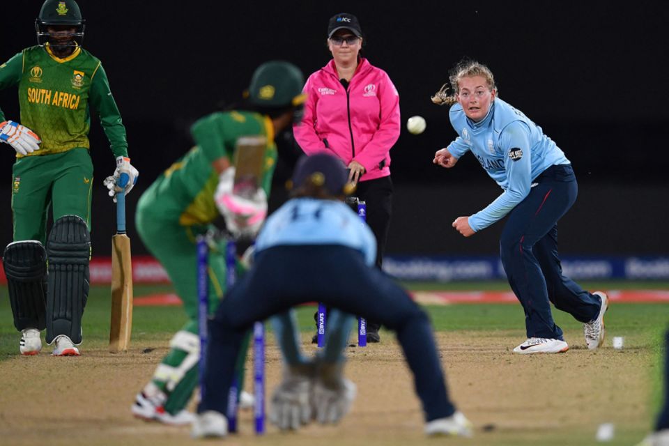 Sophie Ecclestone's 6 for 36 are England's best figures in a World Cup game, beating Anya Shrubsole's 6 for 46 in the final in 2017