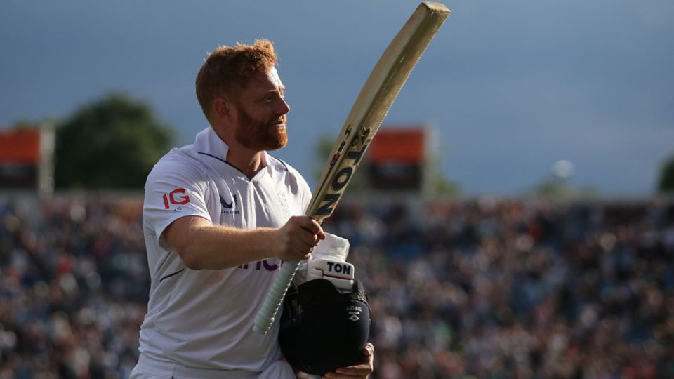 Jonny Bairstow walks off to applause on 130 not out