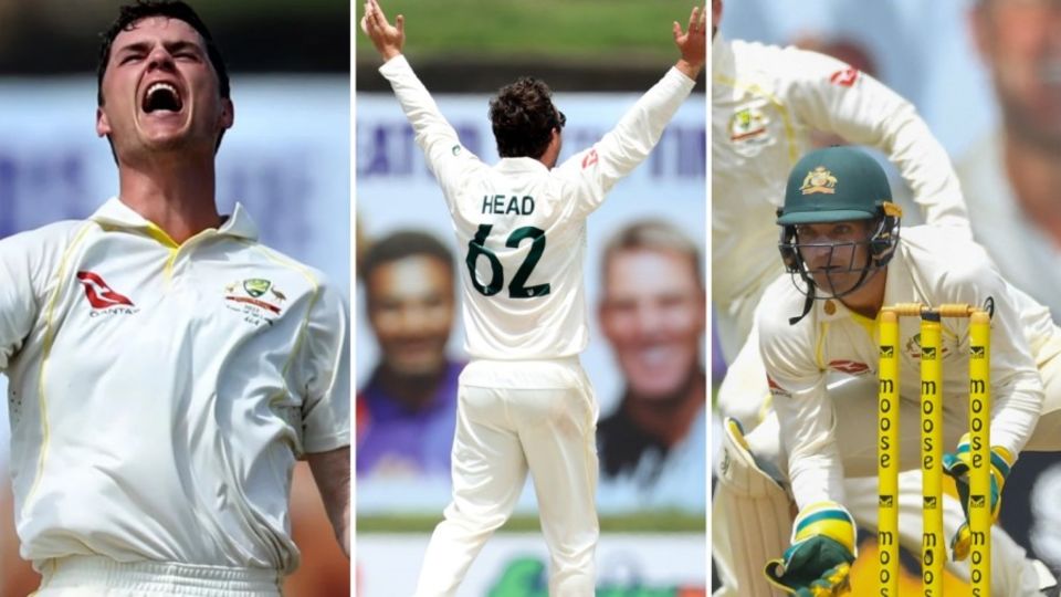 Mitchell Swepson, Travis Head and Alex Carey starred in the victory