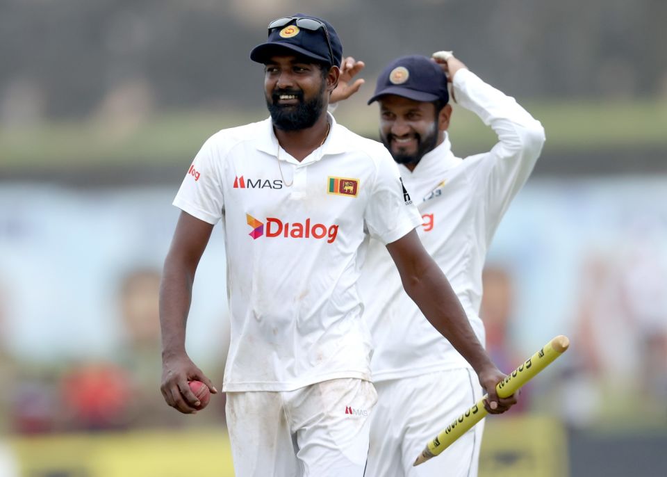 Six of one and half a dozen of the other: Prabath Jayasuriya snagged 12 wickets on Test debut