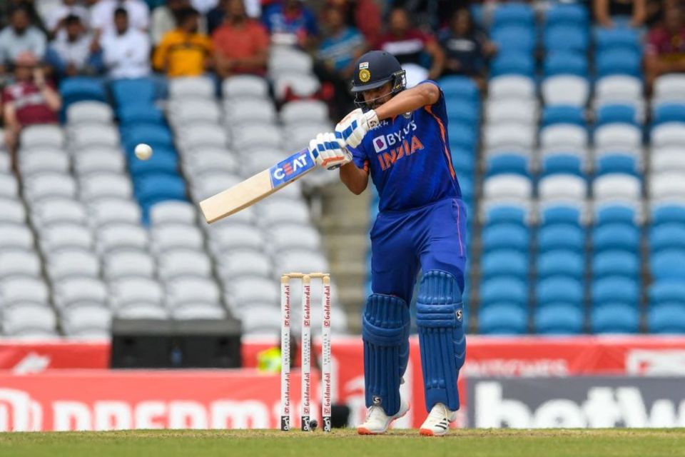 Rohit Sharma made a brisk half-century in India's 190 for 6