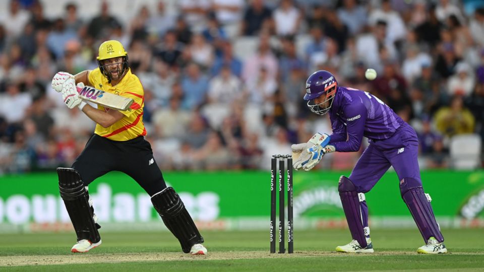Dawid Malan plays to the off side