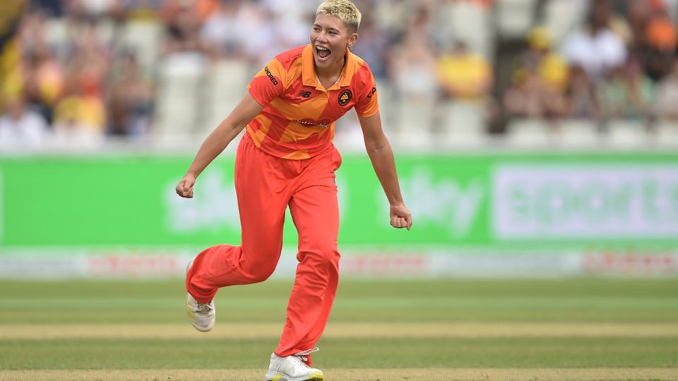 Issy Wong celebrates a breakthrough
