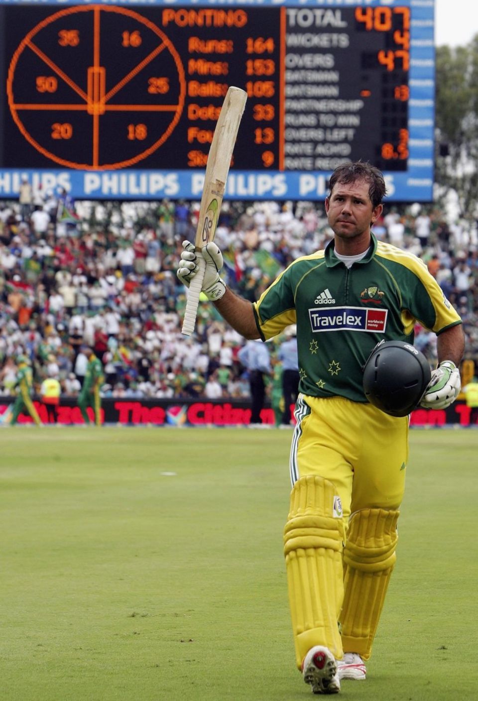 Ricky Ponting's 164 and Nathan Bracken's five-for against South Africa in Johannesburg in 2006 were not enough to win Australia the match