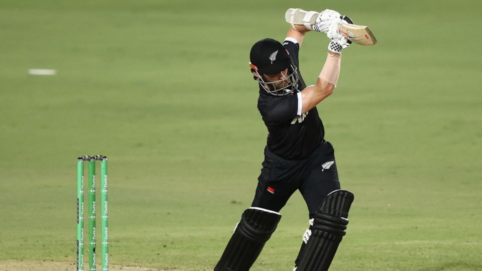 Kane Williamson tried to hold New Zealand together in a slow start