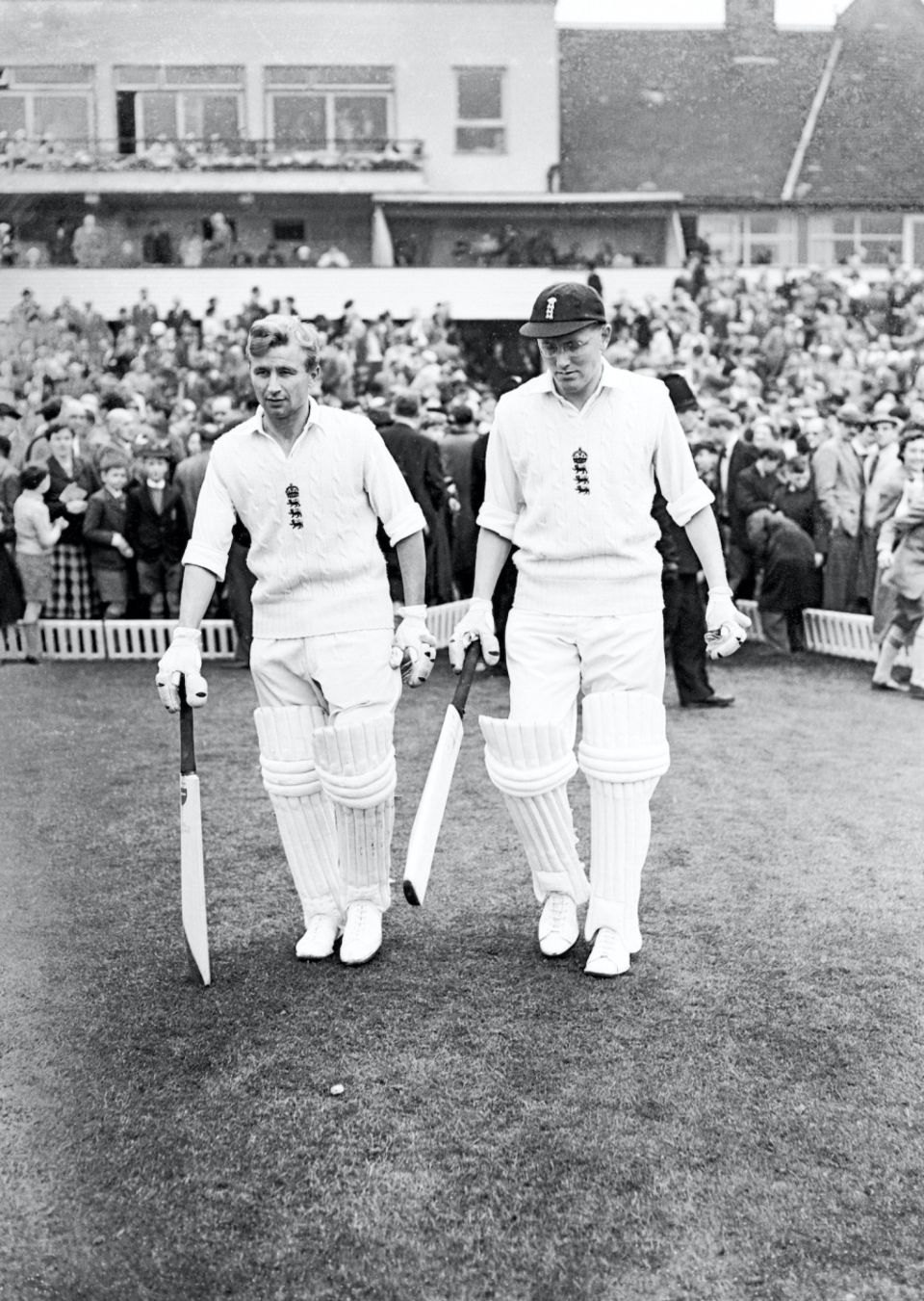 Arthur Milton (left) had one international cap in football and Mike Smith (right) played one rugby union international for England