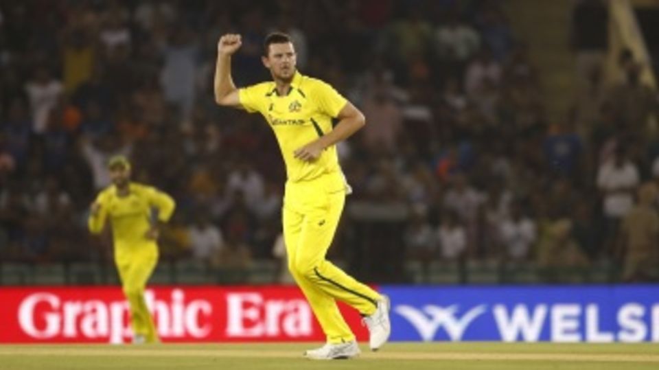 Josh Hazlewood managed to see the early back of Rohit Sharma
