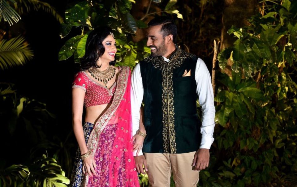 Uthappa with his wife, former tennis player Sheethal Goutham, whose support has been instrumental in his battles against mental illness