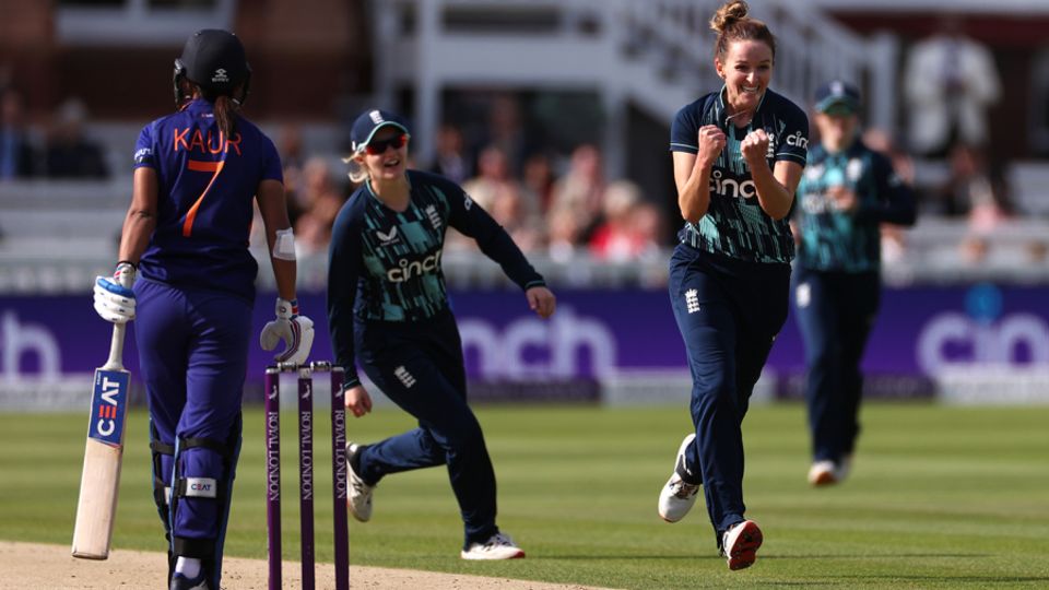 Kate Cross knocked over India's top four