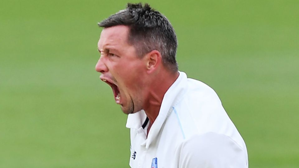 A pumped up Chris Tremain celebrates