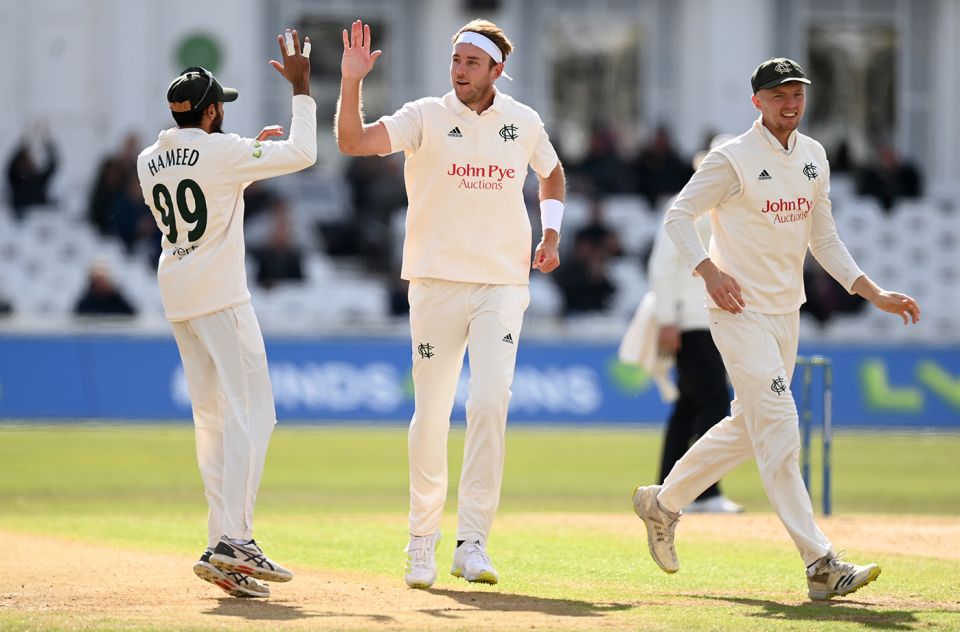 Stuart Broad helped drive home Nottinghamshire's advantage
