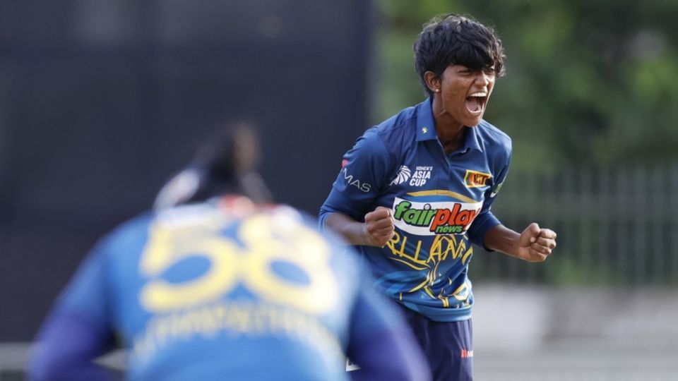 File photo - Kavisha Dilhari took four wickets and calmed Sri Lanka with a crucial 28 after they lost two early wickets