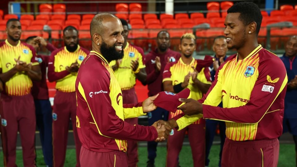 Yannic Cariah receives his T20I cap and he went on to bowl outstandingly