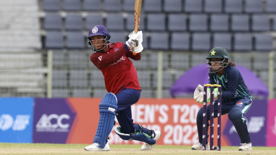 Natthakan Chantham was the star of Thailand's chase with a 51-ball 61
