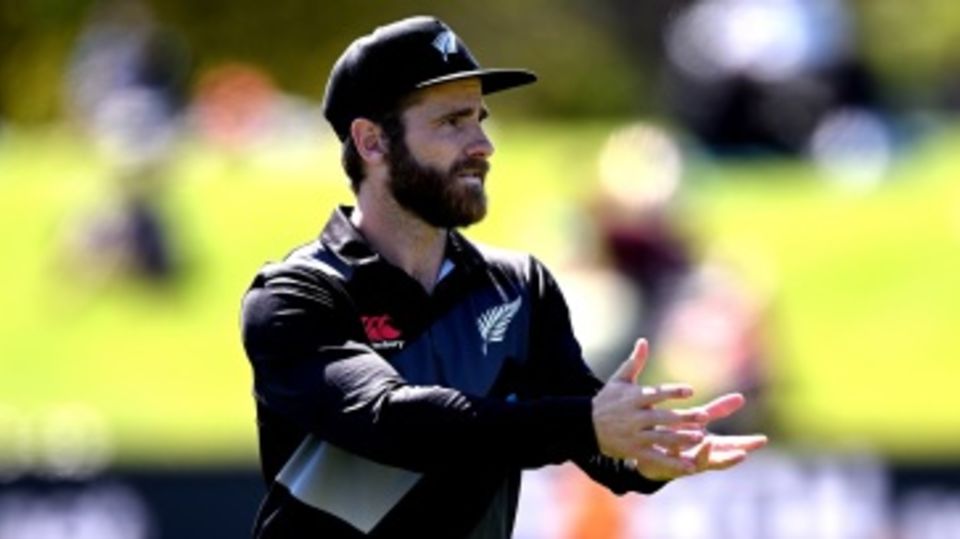 Kane Williamson looks on before the match