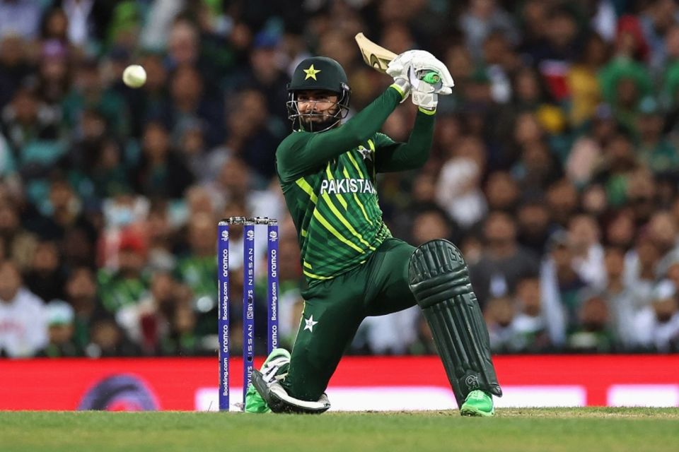 Shadab Khan brought up his fifty off 20 balls - the second-fastest in T20Is by a Pakistan batter