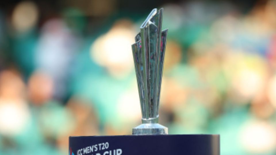 The ICC T20 World Cup trophy - on display at the SCG