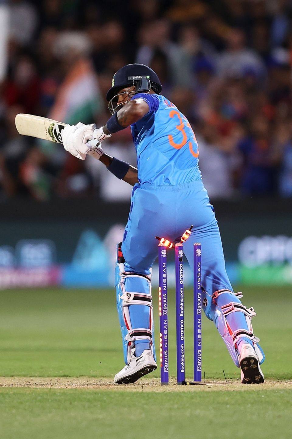 MCC has defined a batter is hit wicket if they fall onto the stumps while attempting to find the balance well after receiving the ball